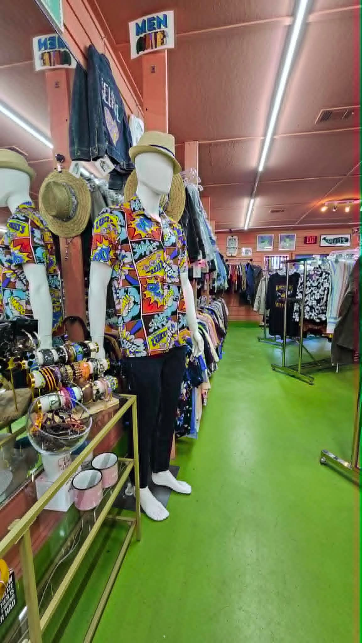 Clothing and accessories at the beach location